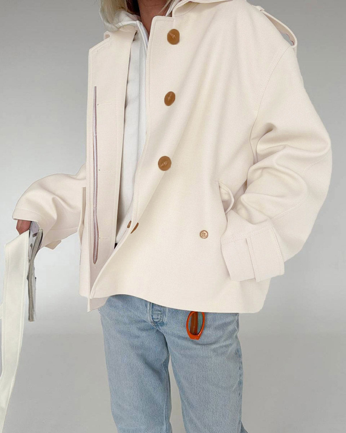 Kayısı Rengi Tek Sıralı Ceket