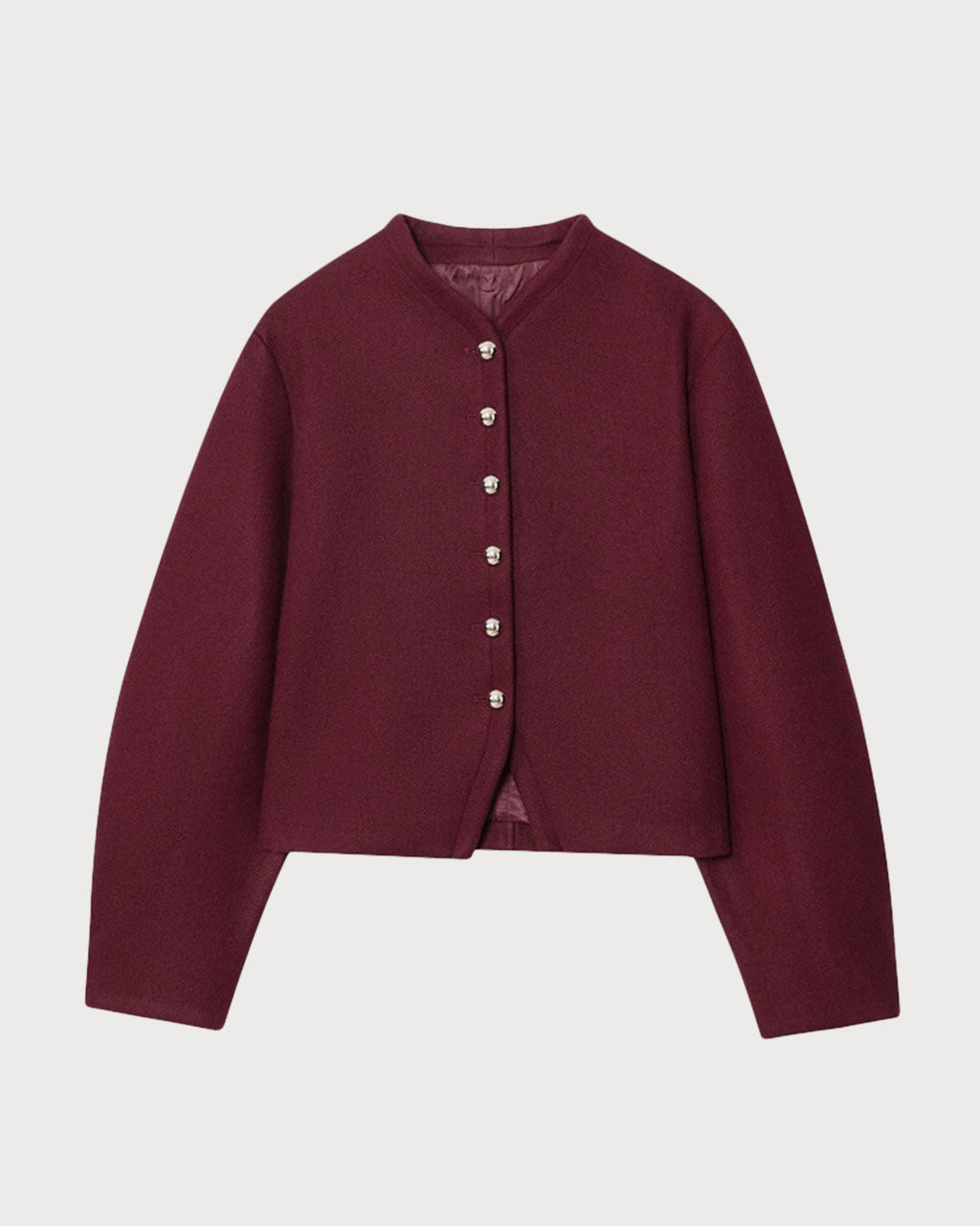 Şarap Kırmızısı Fener Kollu Ceket