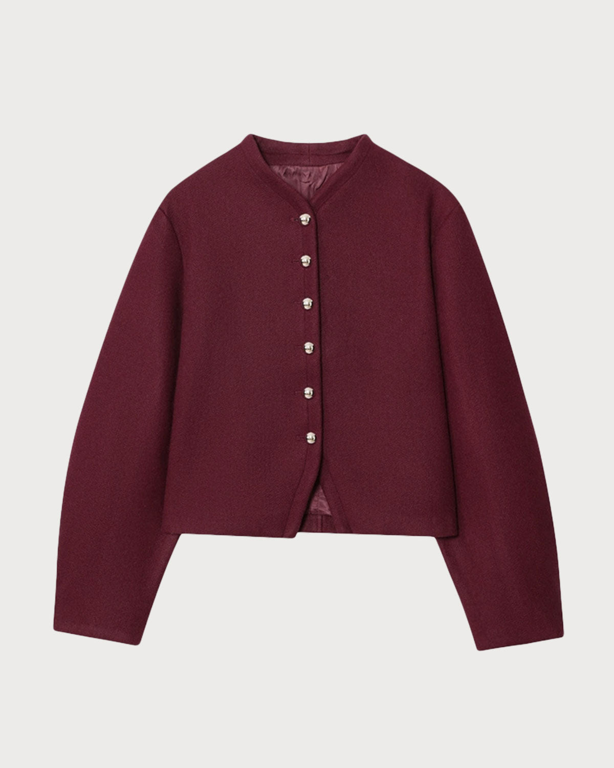 Şarap Kırmızısı Fener Kollu Ceket