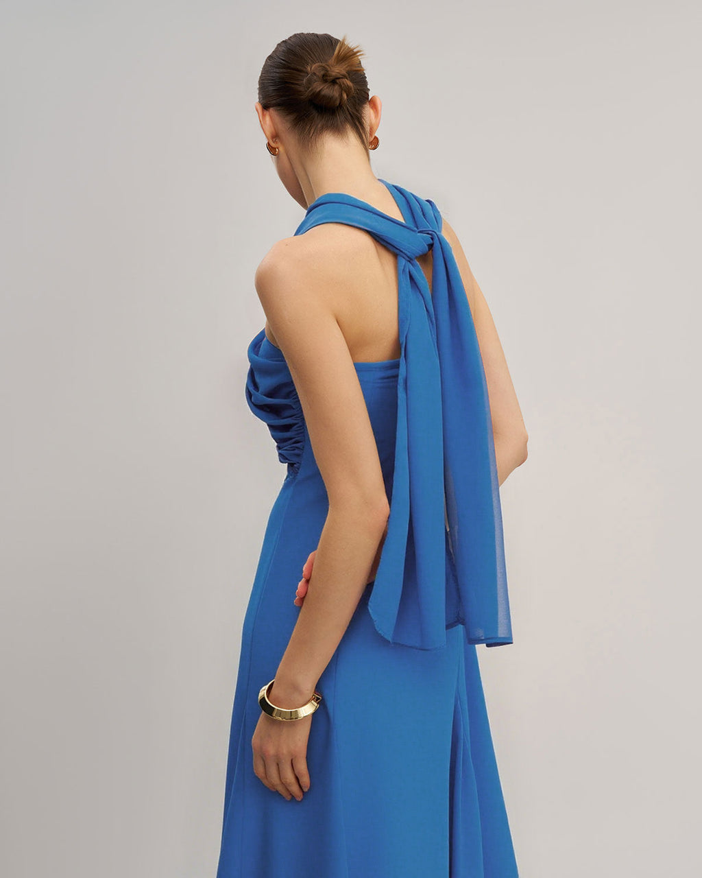 Mavi Straplez Flowy Maxi Elbise