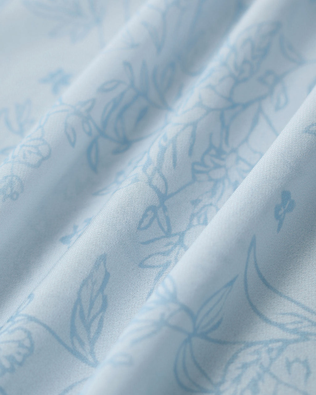 Mavi Kare Yaka Volanlı Midi Elbise