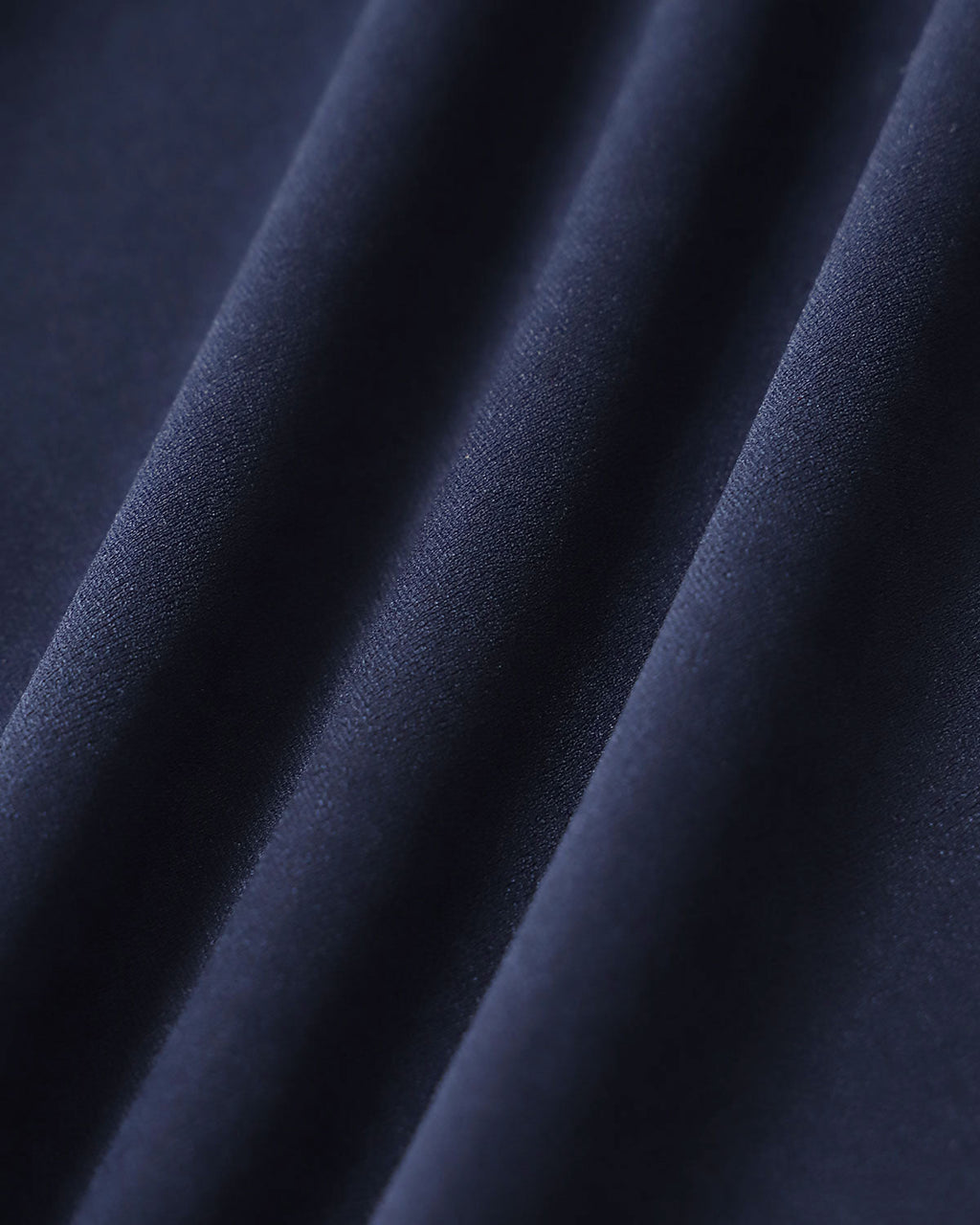 Mavi V Yaka Düğmeli Pileli Midi Elbise