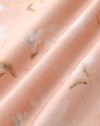 Pembe Çiçekli Volanlı Askılı Midi Elbise