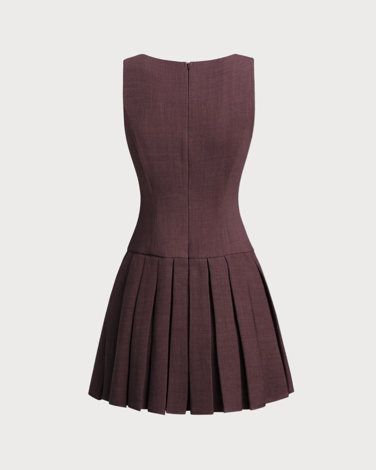 Bordo Kolsuz Mini Elbise