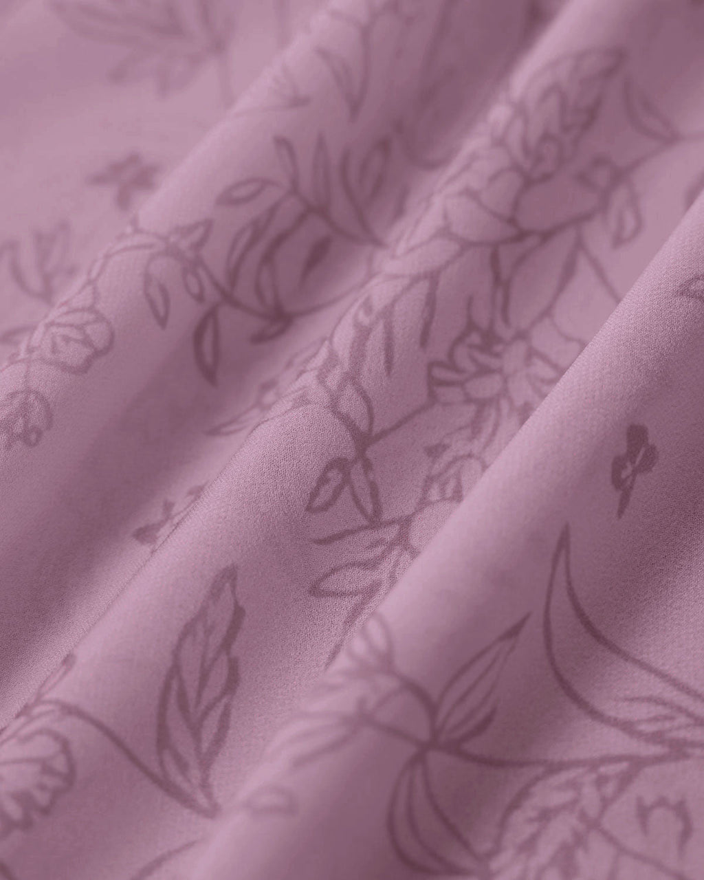 Mor Çiçekli Kare Yaka Volanlı Askılı Midi Elbise