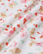Pembe Çiçekli Drapeli Slip Midi Elbise