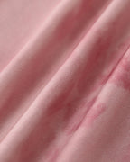 Pembe Çiçekli V Yaka Kolsuz Midi Elbise