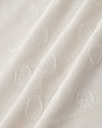 Bej Puantiyeli V Yaka Midi Elbise