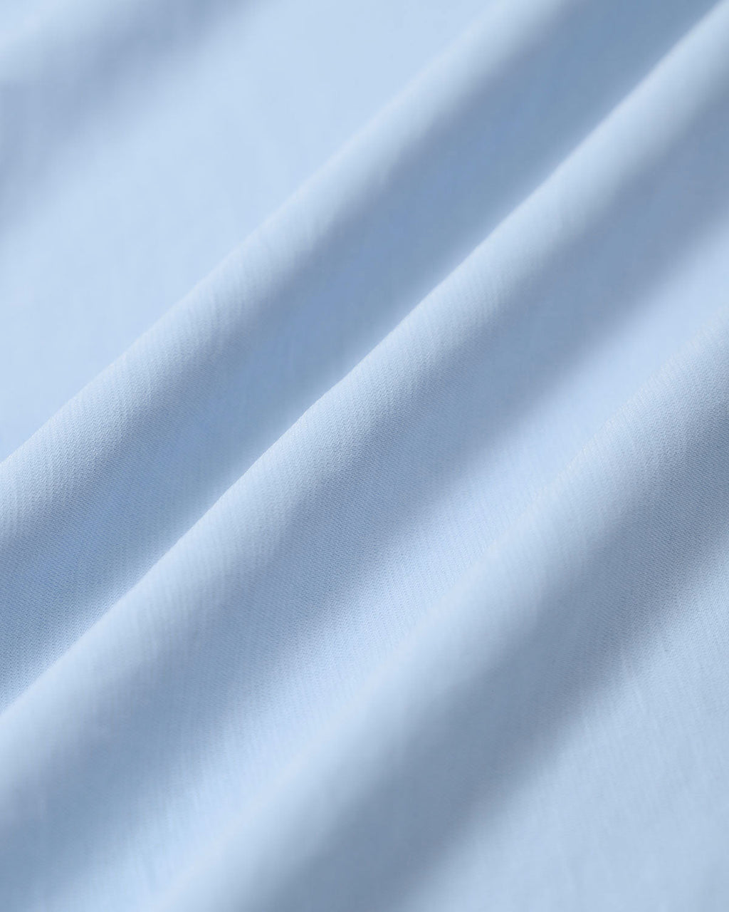 Mavi U Yaka Kabarık Kollu Pileli Midi Elbise