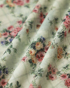 Yeşil Çiçekli Kalp Yaka Pileli Slip Midi Elbise