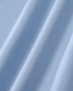 Mavi V Yaka Düğmeli Kolsuz Midi Elbise