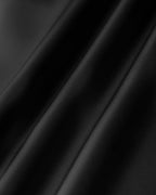 Siyah Volanlı Kare Yaka Slip Midi Elbise