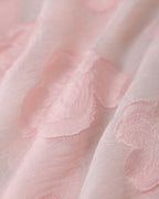 Pembe Kare Yaka Kabarık Kollu Midi Elbise