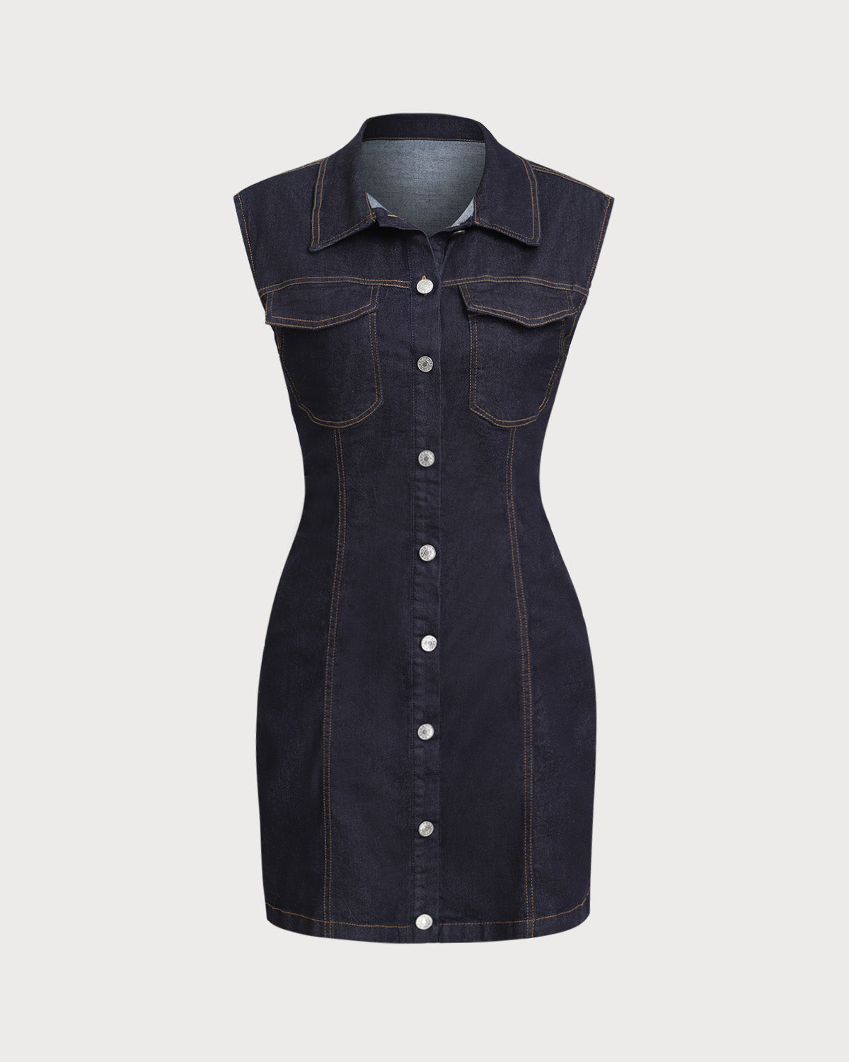 Mavi Denim Kolsuz Mini Elbise