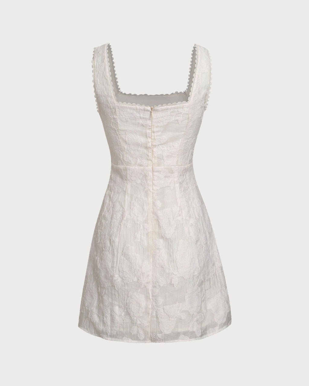 Kare Yaka Slip Mini Elbise