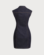 Mavi Denim Kolsuz Mini Elbise