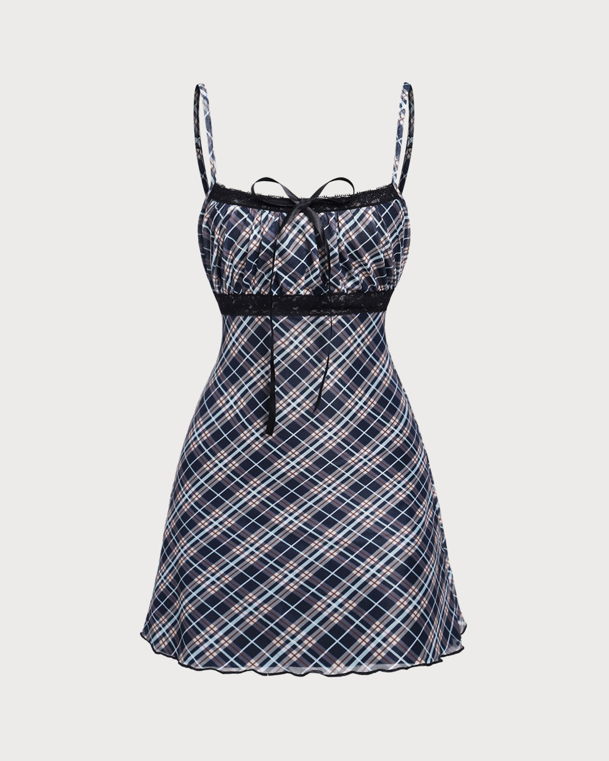 Siyah Çizgili Slip Mini Elbise