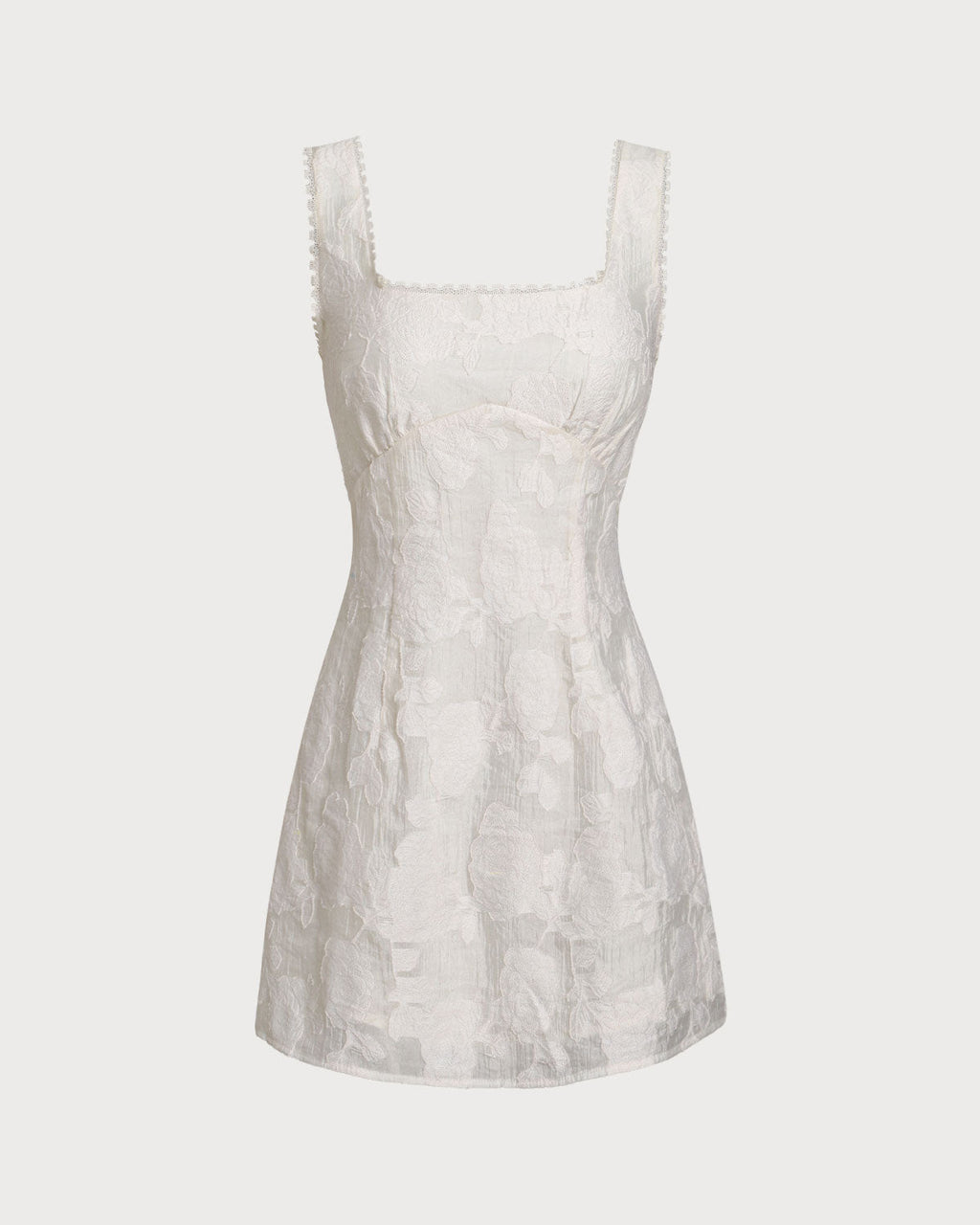 Kare Yaka Slip Mini Elbise