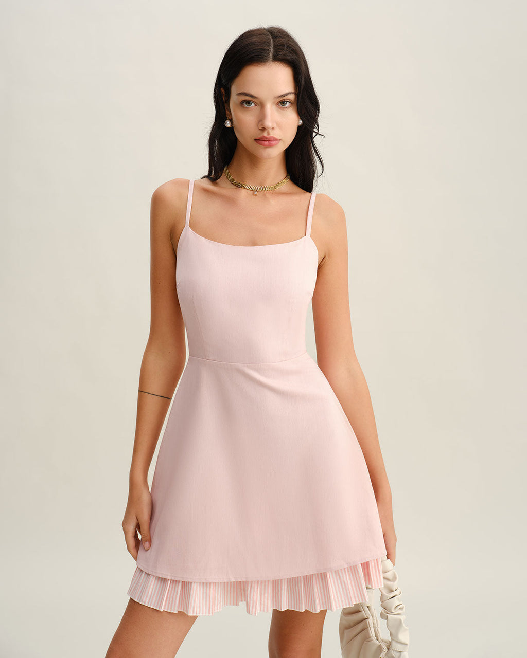 Pembe Slip Mini Elbise