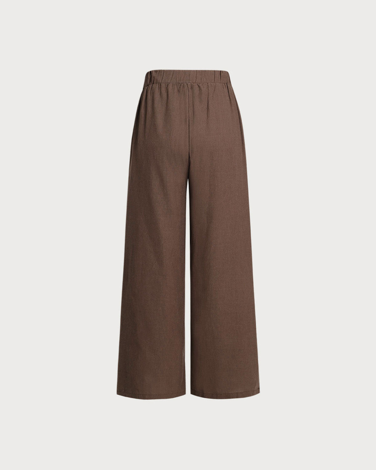 Kahve Lastikli Bel Geniş Paça Pantolon