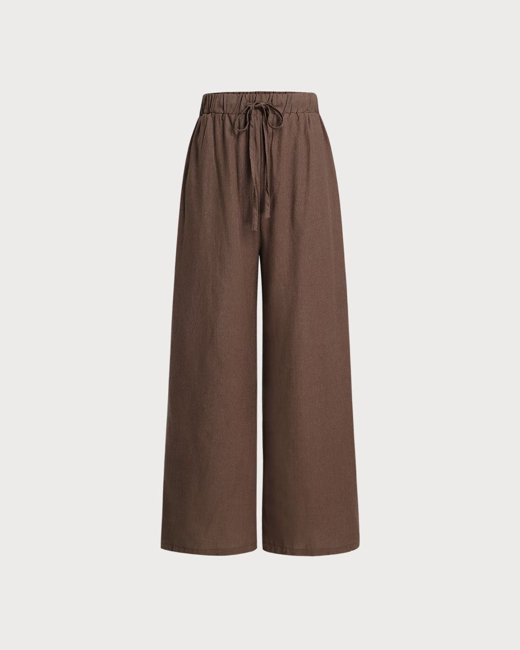 Kahve Lastikli Bel Geniş Paça Pantolon
