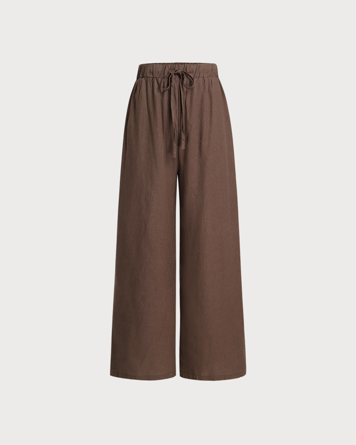 Kahve Lastikli Bel Geniş Paça Pantolon