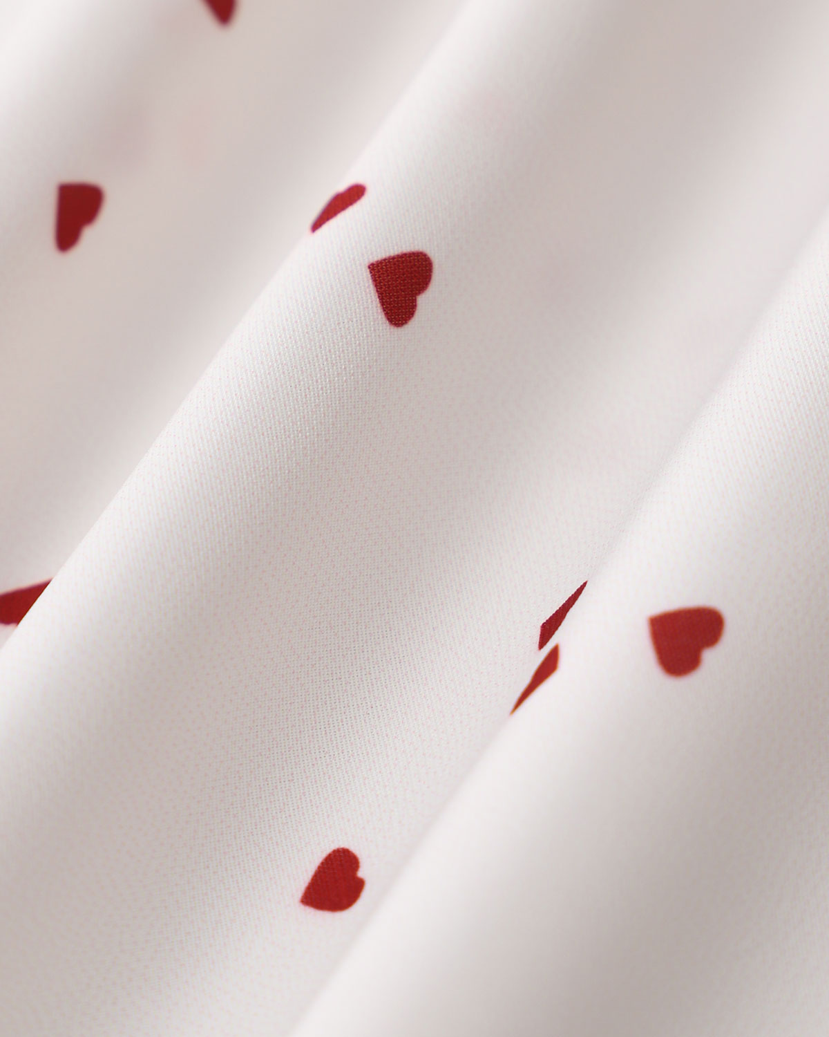 Bej Kalp Desenli Yarım Kol Bluz