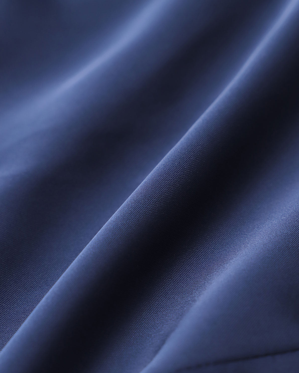 Lacivert Saten Düğmeli Bluz