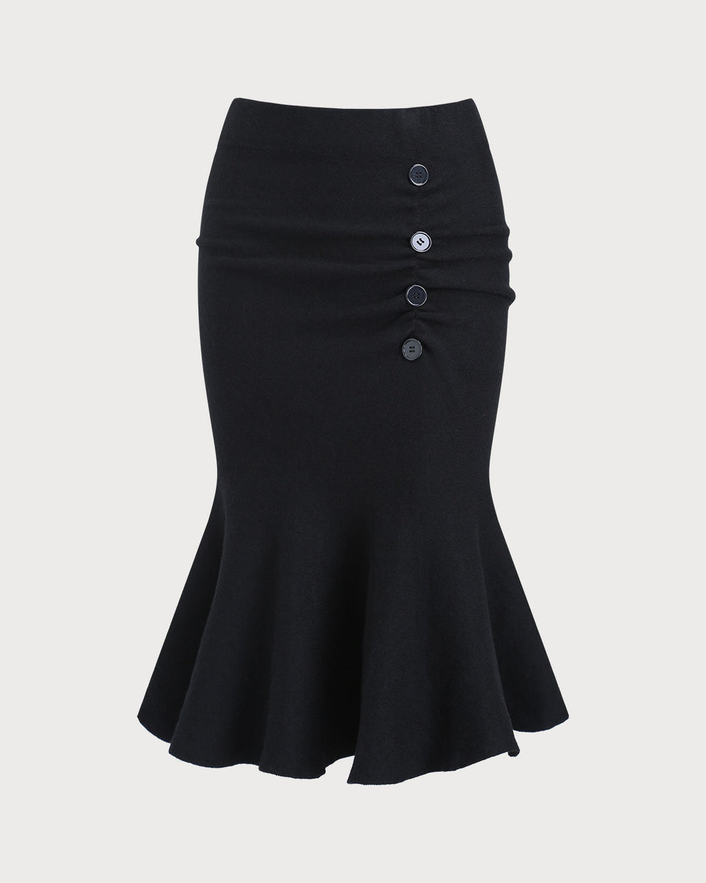 Siyah Denizkızı Midi Etek