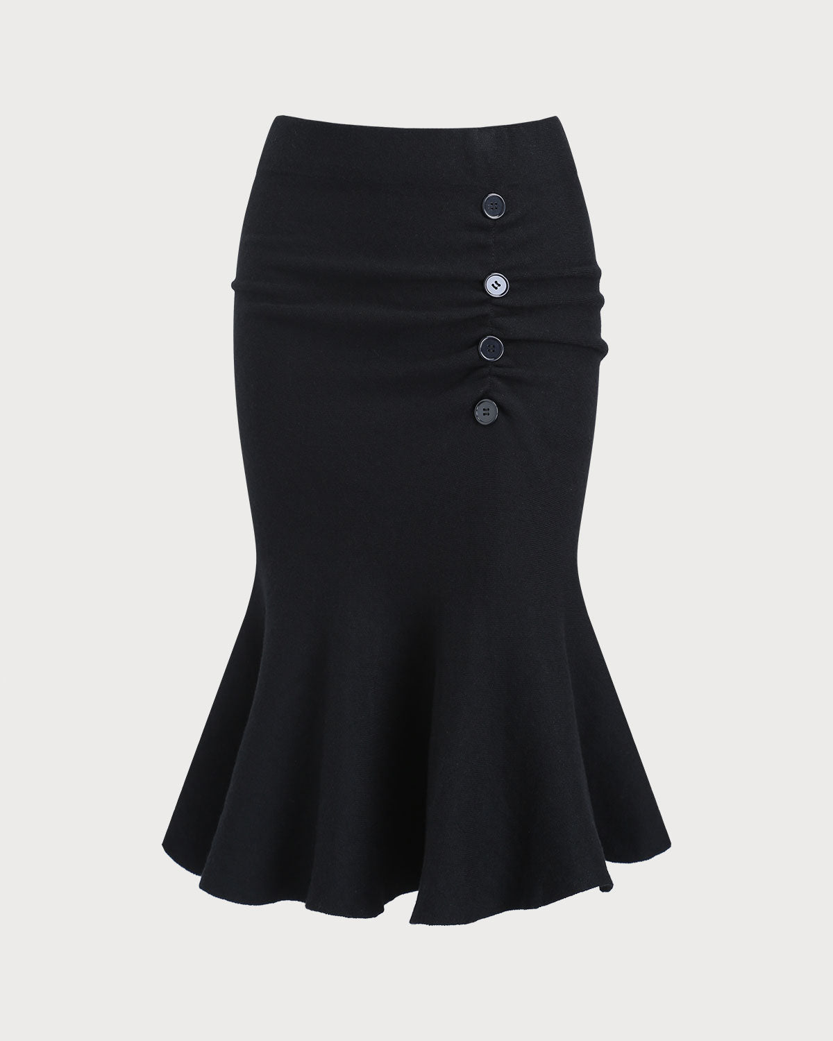 Siyah Denizkızı Midi Etek