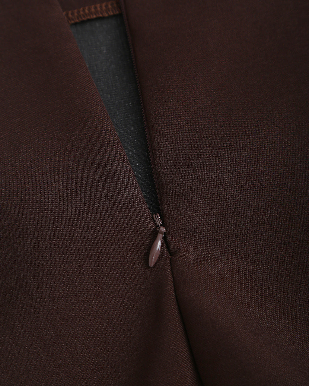 Kahve Rengi Doğal Bel A-Line Mini Etek