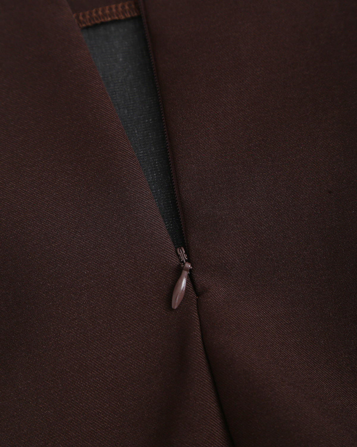 Kahve Rengi Doğal Bel A-Line Mini Etek