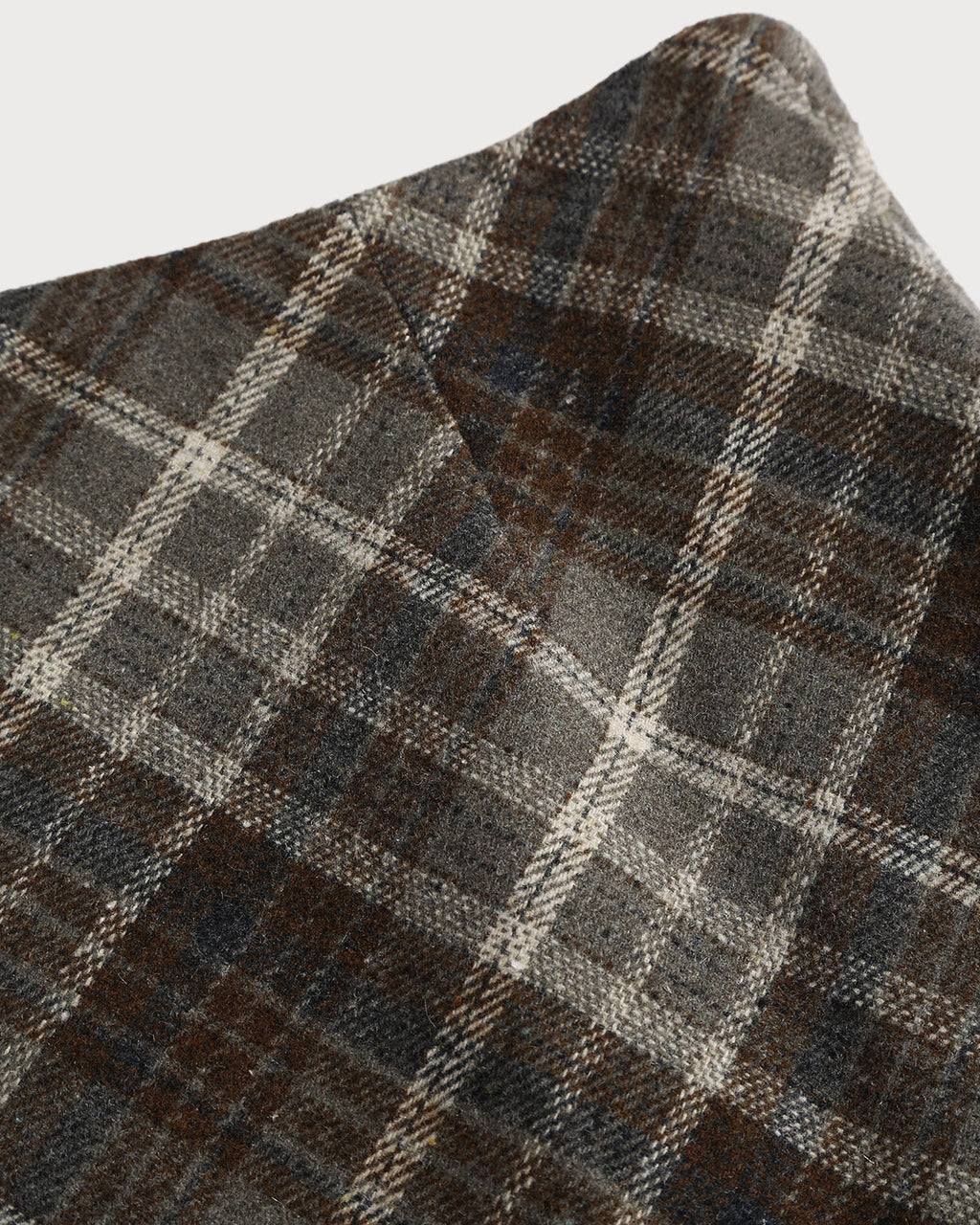 Kahverengi Ekose A-Line Mini Etek