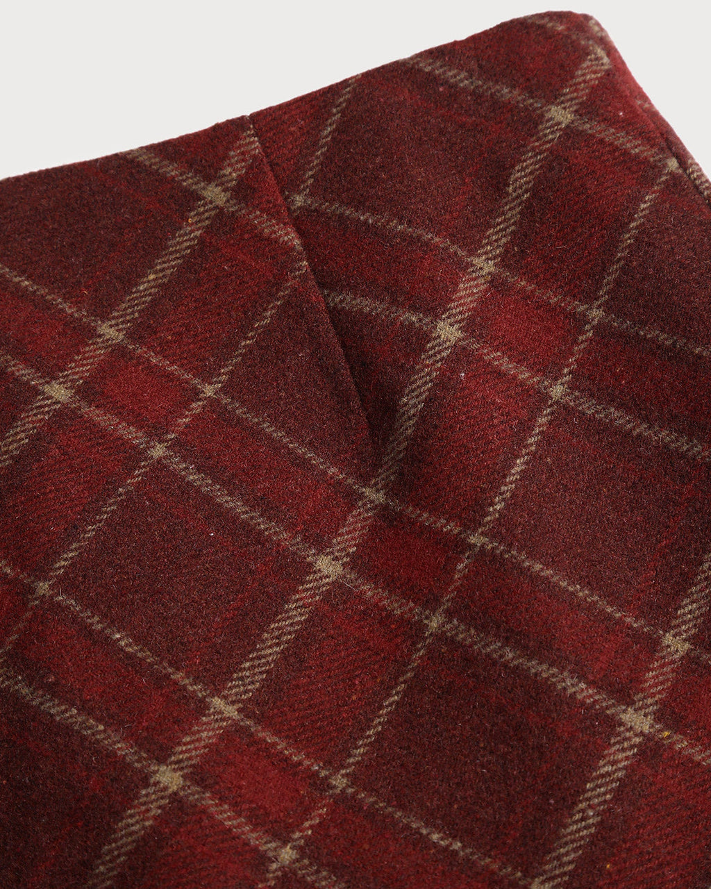 Kırmızı Ekose A-Line Mini Etek