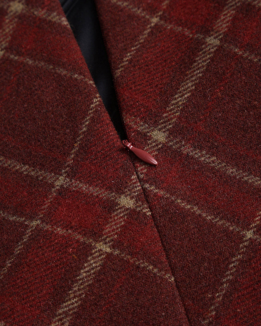 Kırmızı Ekose A-Line Mini Etek