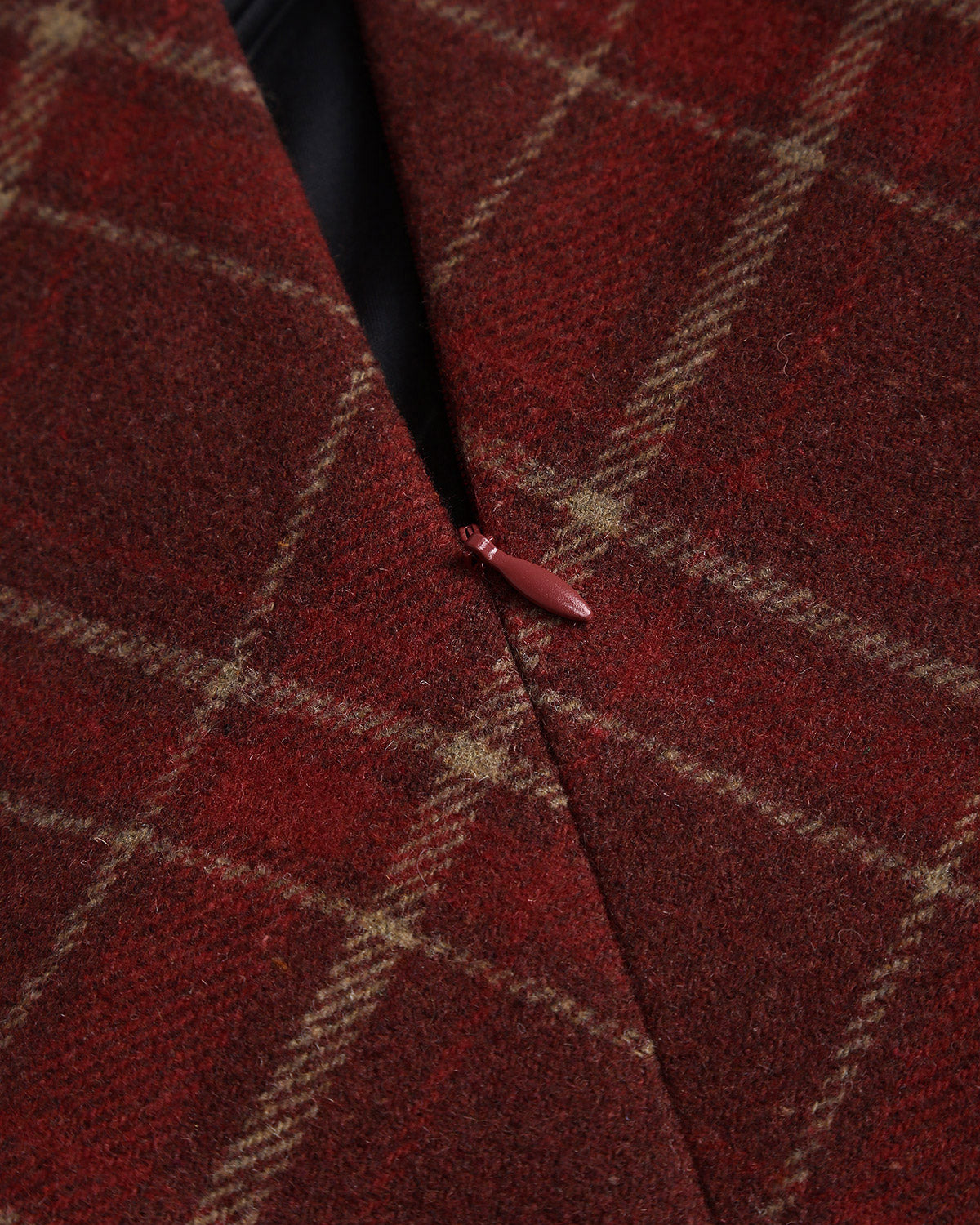 Kırmızı Ekose A-Line Mini Etek