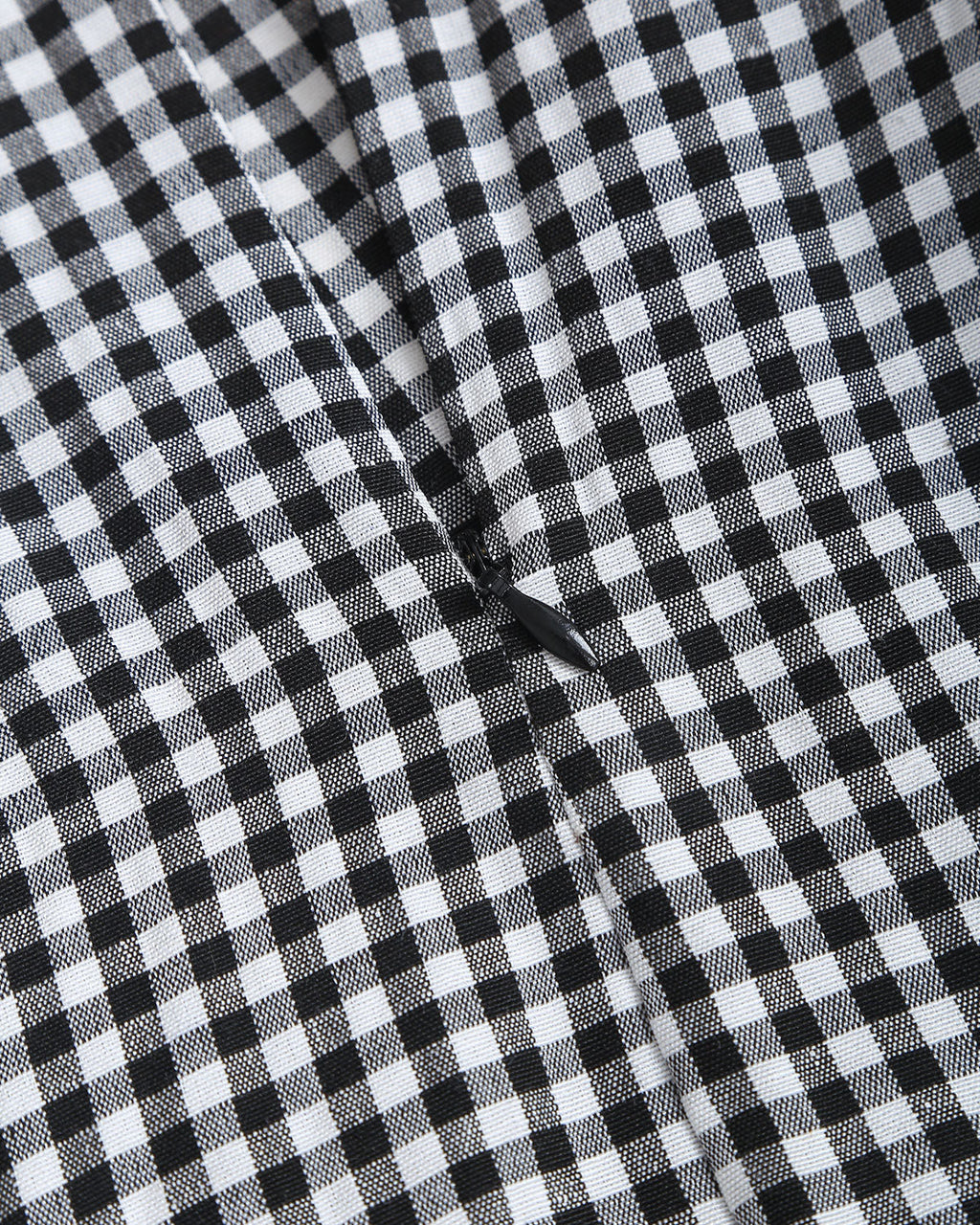 Siyah Ekose A-Line Midi Etek