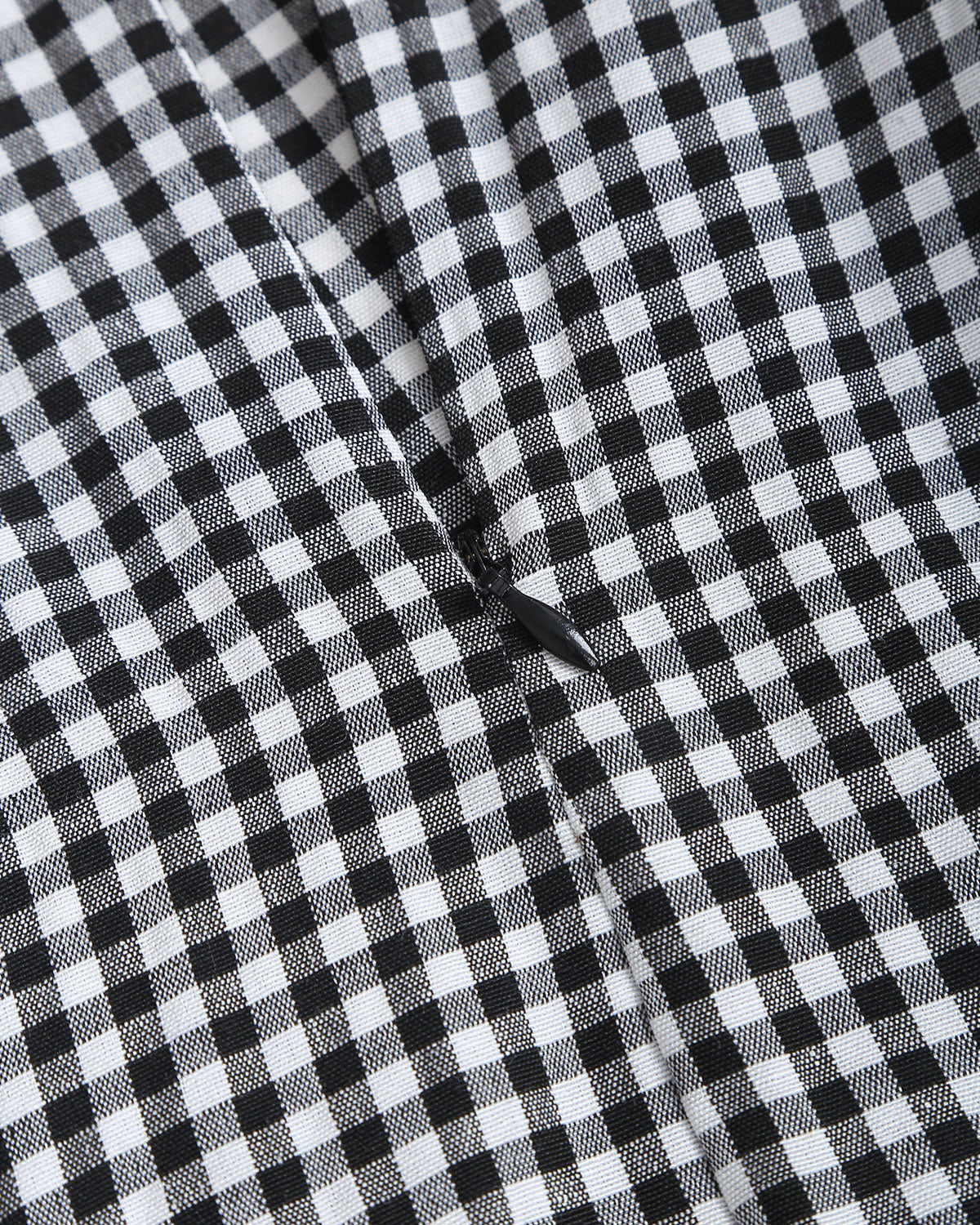 Siyah Ekose A-Line Midi Etek