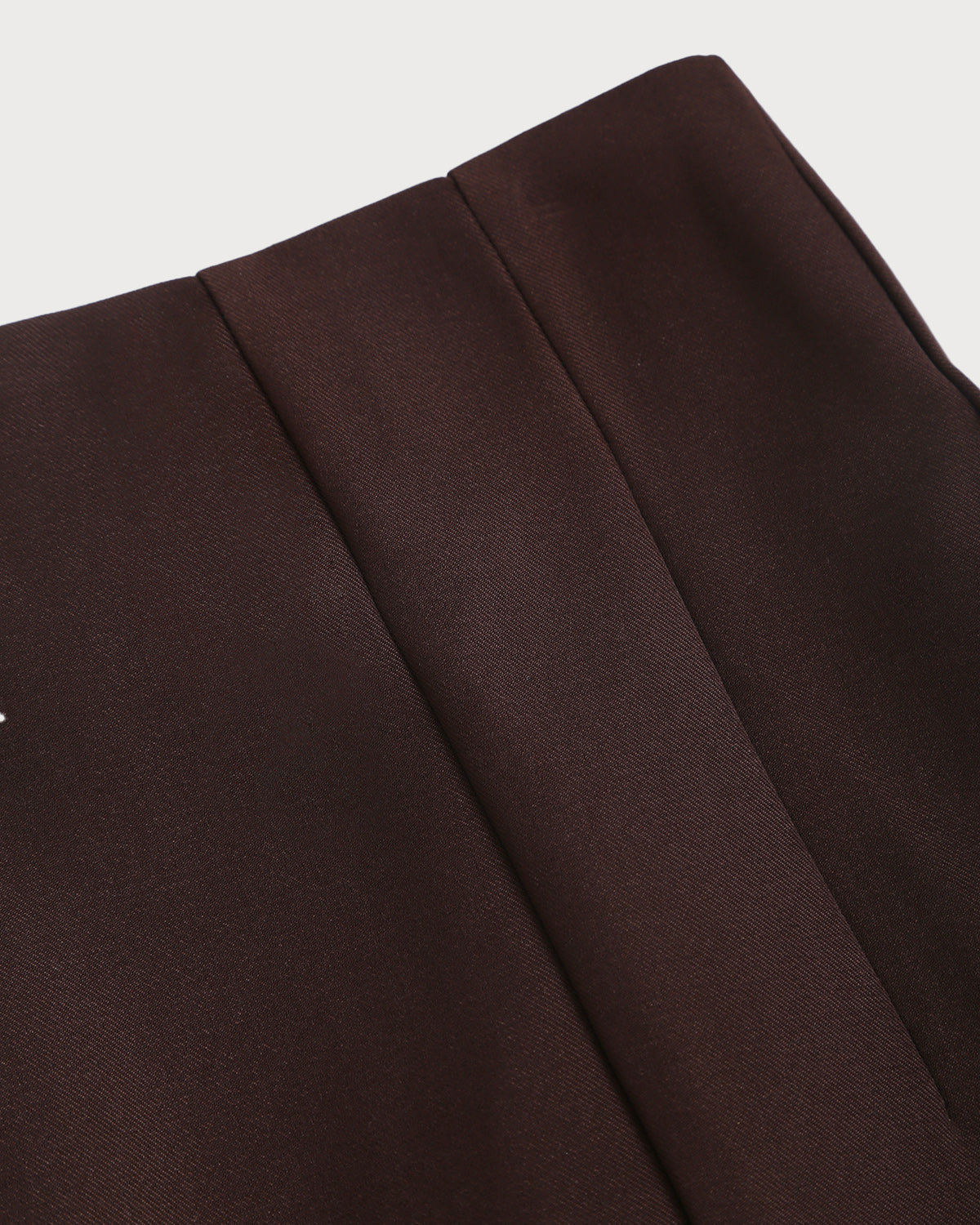 Kahve Rengi Doğal Bel A-Line Mini Etek