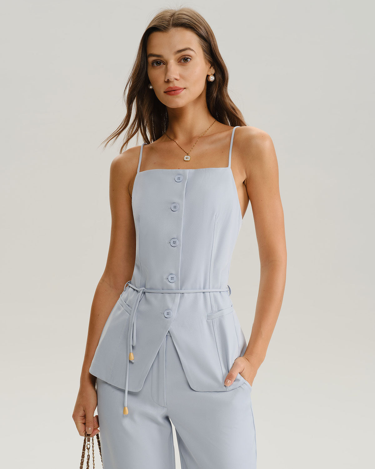 Mavi Düğmeli Kaşkorse Üst