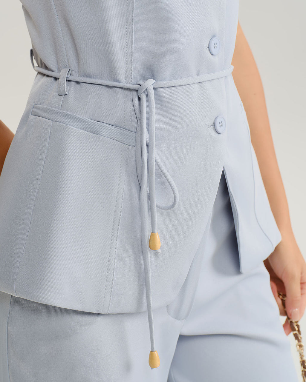 Mavi Düğmeli Kaşkorse Üst